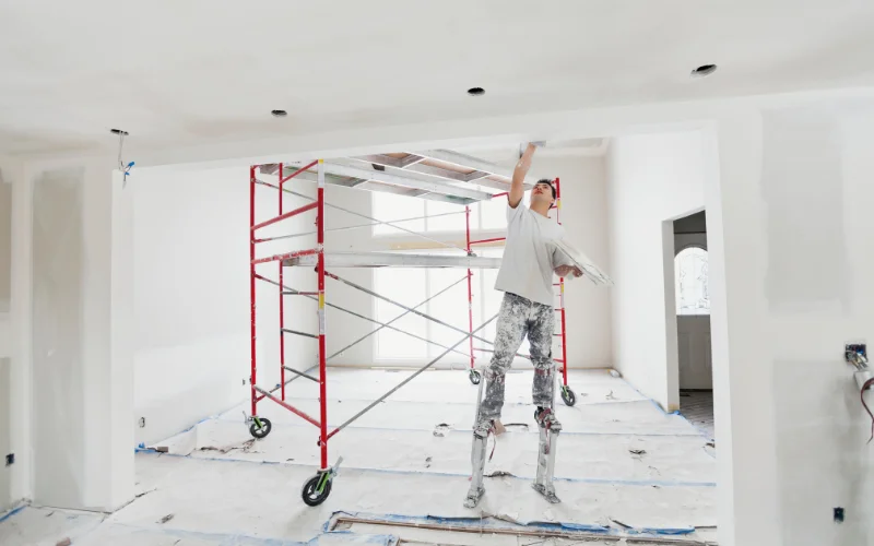 plastering drywall